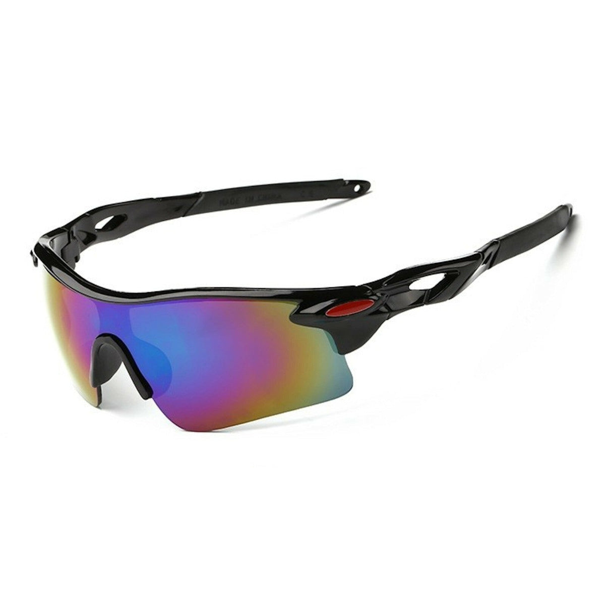 Schwarze polarisierte Sport-Sonnenbrille X1 verspiegelt