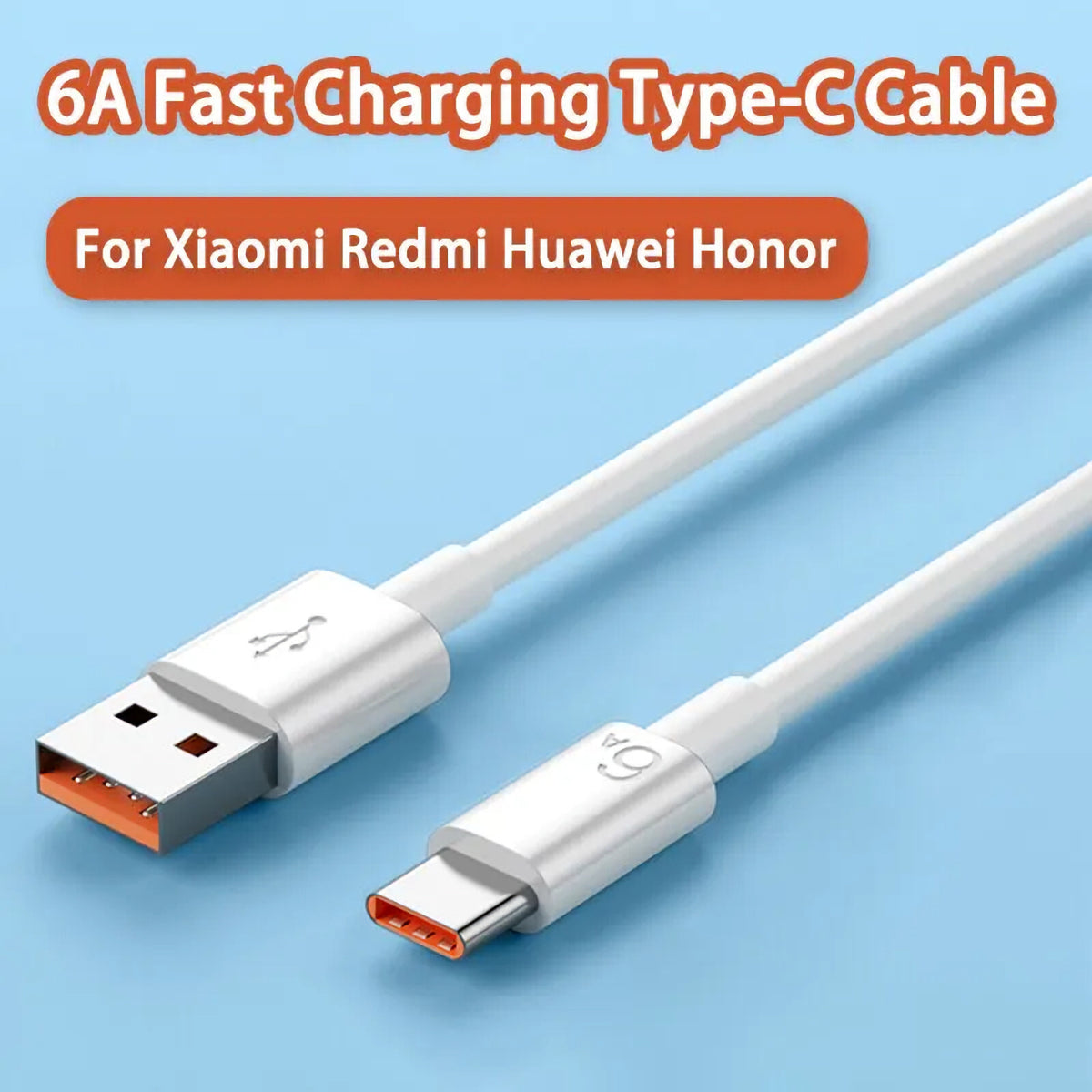 66W 6A 2m Schnell Ladekabel USB A zu USB Typ C Daten Handy weiss - 3KShop.de