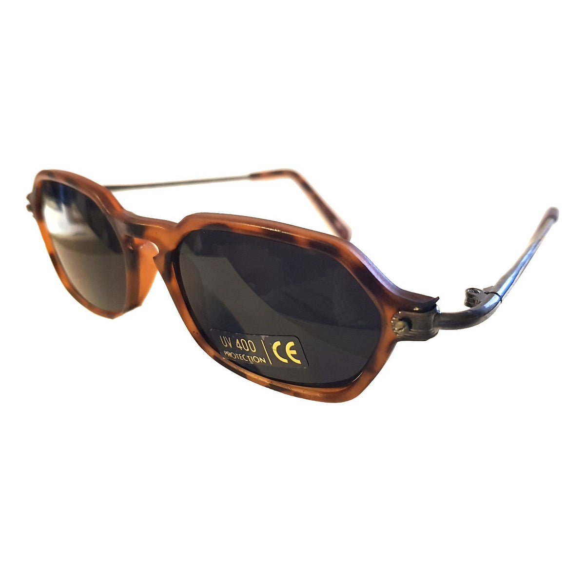 Braune Designer Damen-Sonnenbrille mit grünen Gläsern