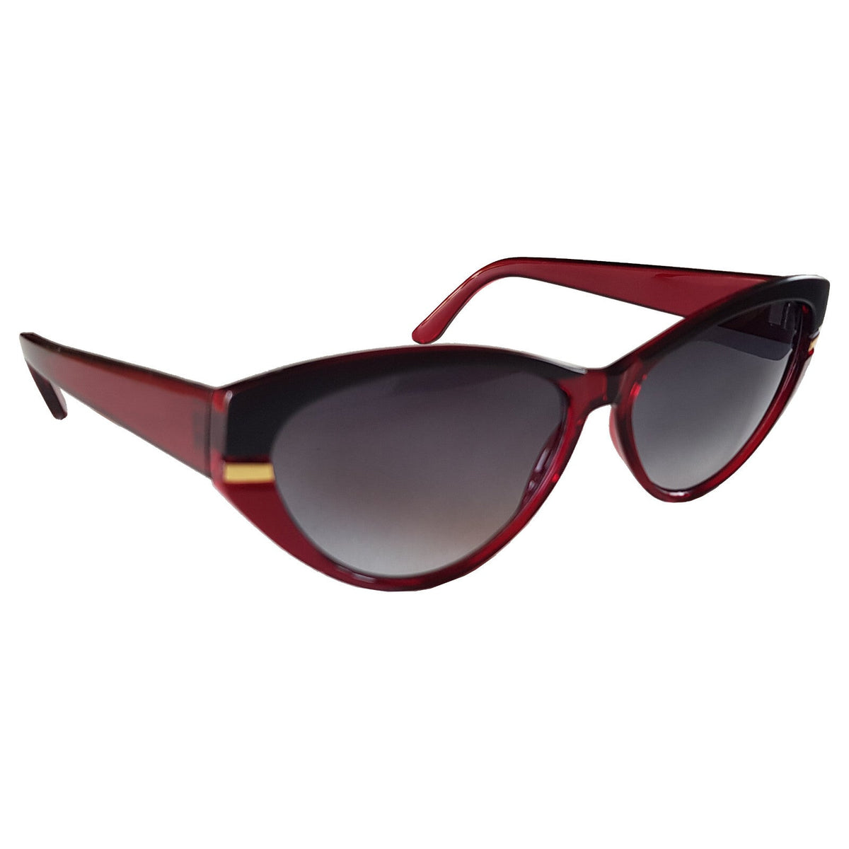 Cat-Eye-Sonnenbrille Matt-Schwarz und Braun