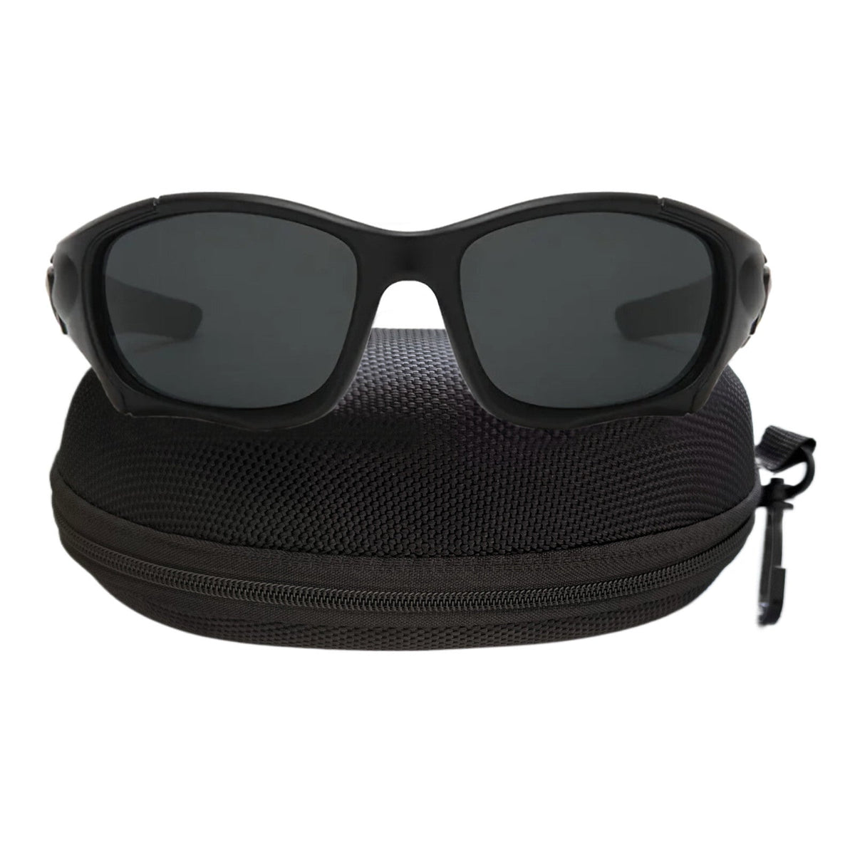Schwarze Sport-Sonnenbrille aus Polycarbonat