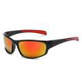 Schwarz-orange Sport-Sonnenbrille X8 verspiegelt