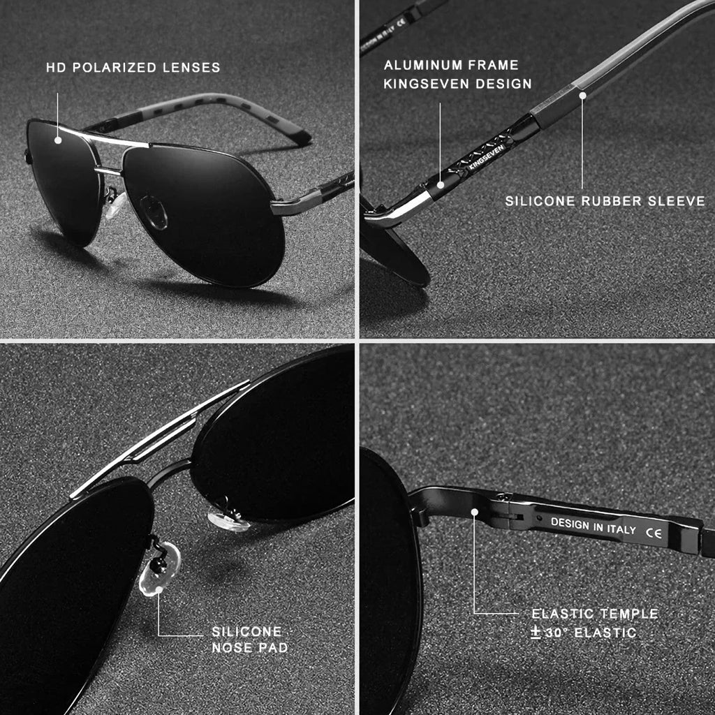 Kingseven K725 polarisierte Piloten-Sonnenbrille