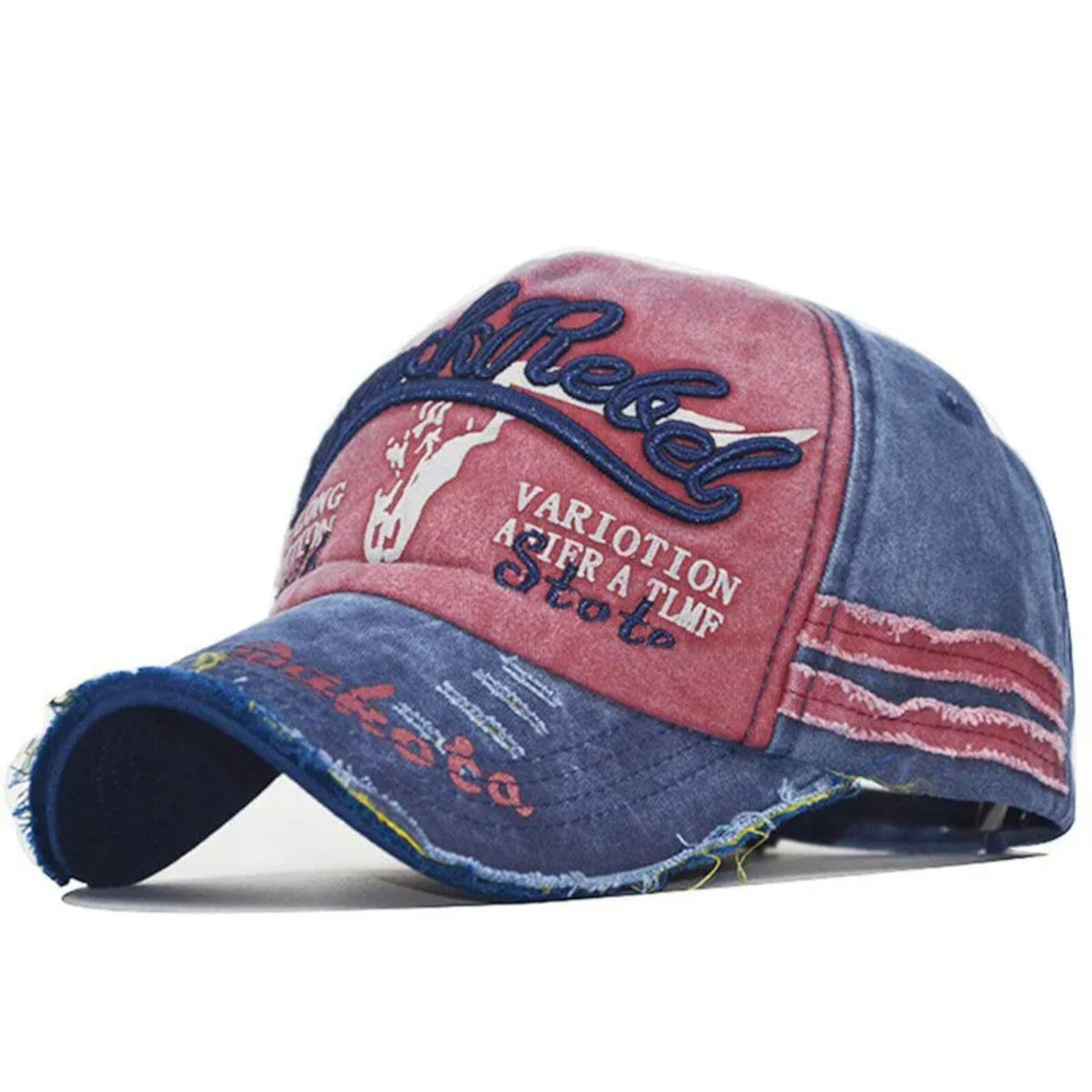 Rot-blaue Black Rebel Vintage-Basecap