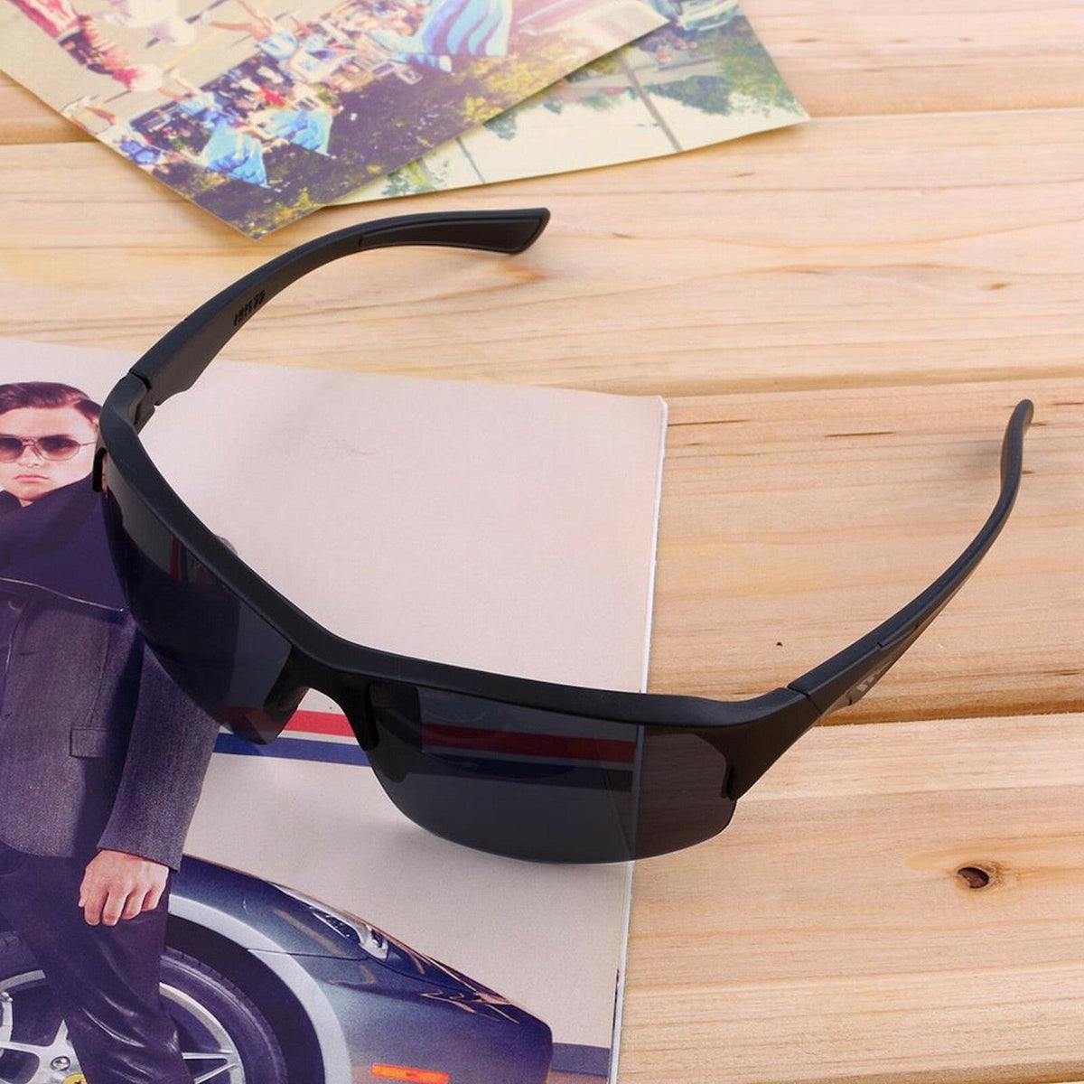 Mattschwarze randlose Matrix-Sonnenbrille