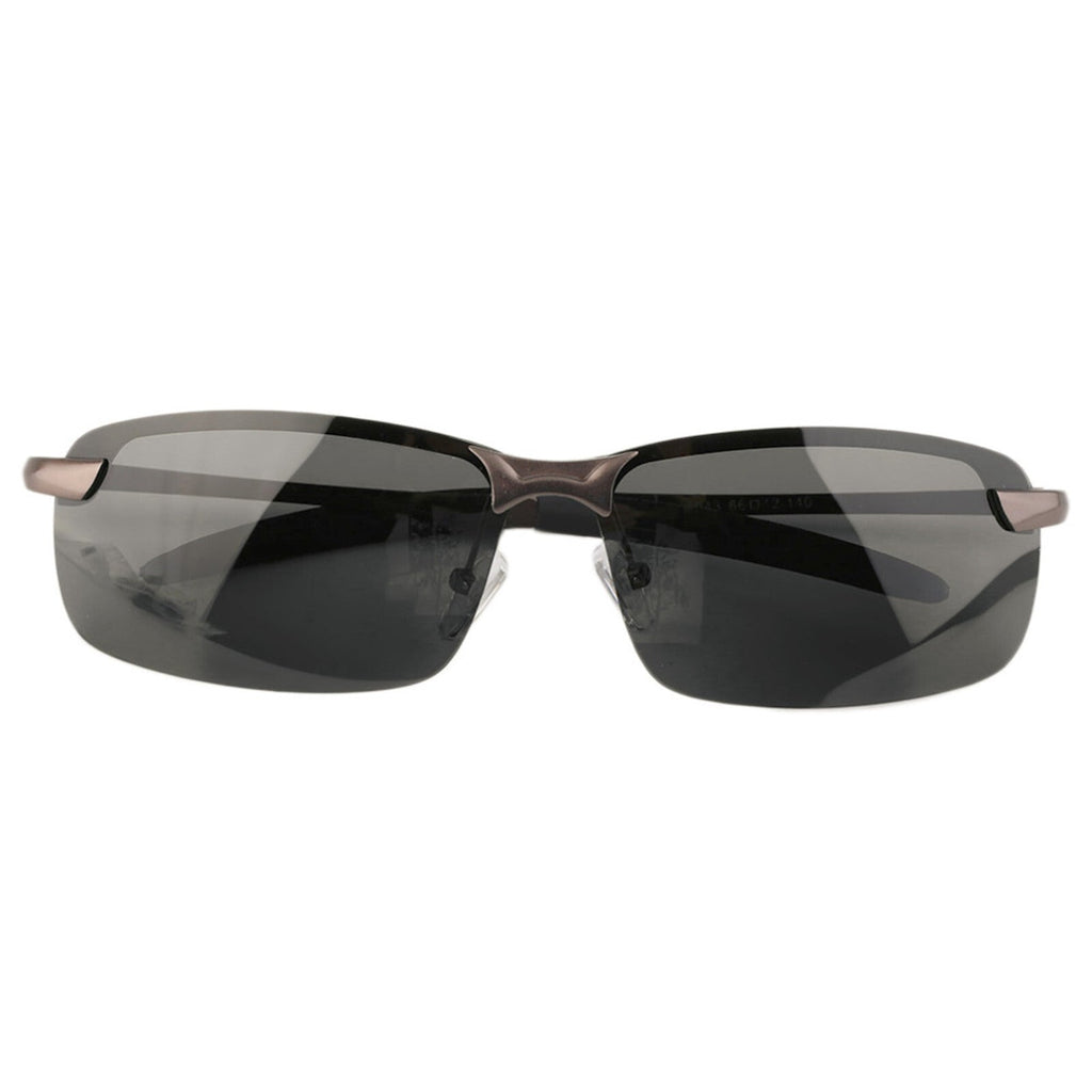 Gunmetal Matrix-Sonnenbrille mit polarisierten Gläsern