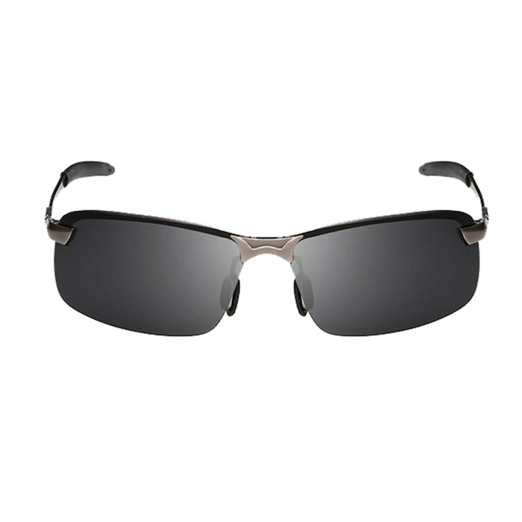 Gunmetal Matrix-Sonnenbrille mit polarisierten Gläsern