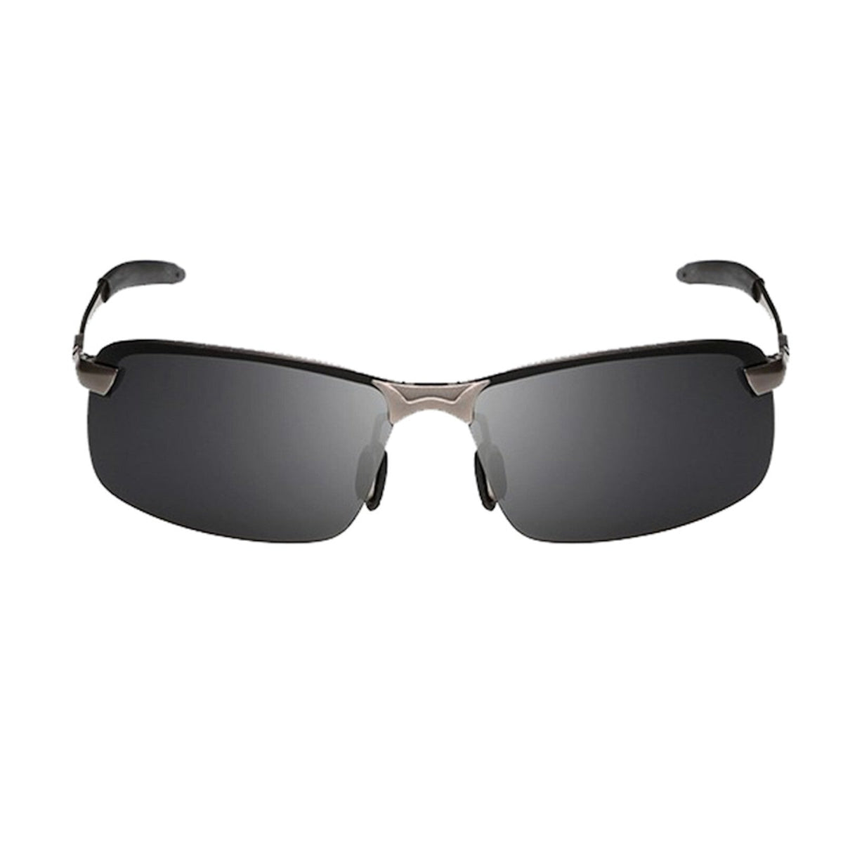 Gunmetal Matrix-Sonnenbrille mit polarisierten Gläsern