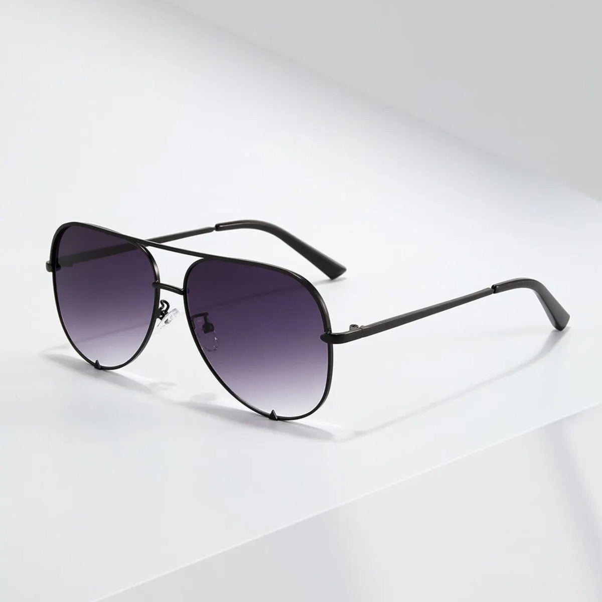 Große Piloten-Sonnenbrille in Gunmetal