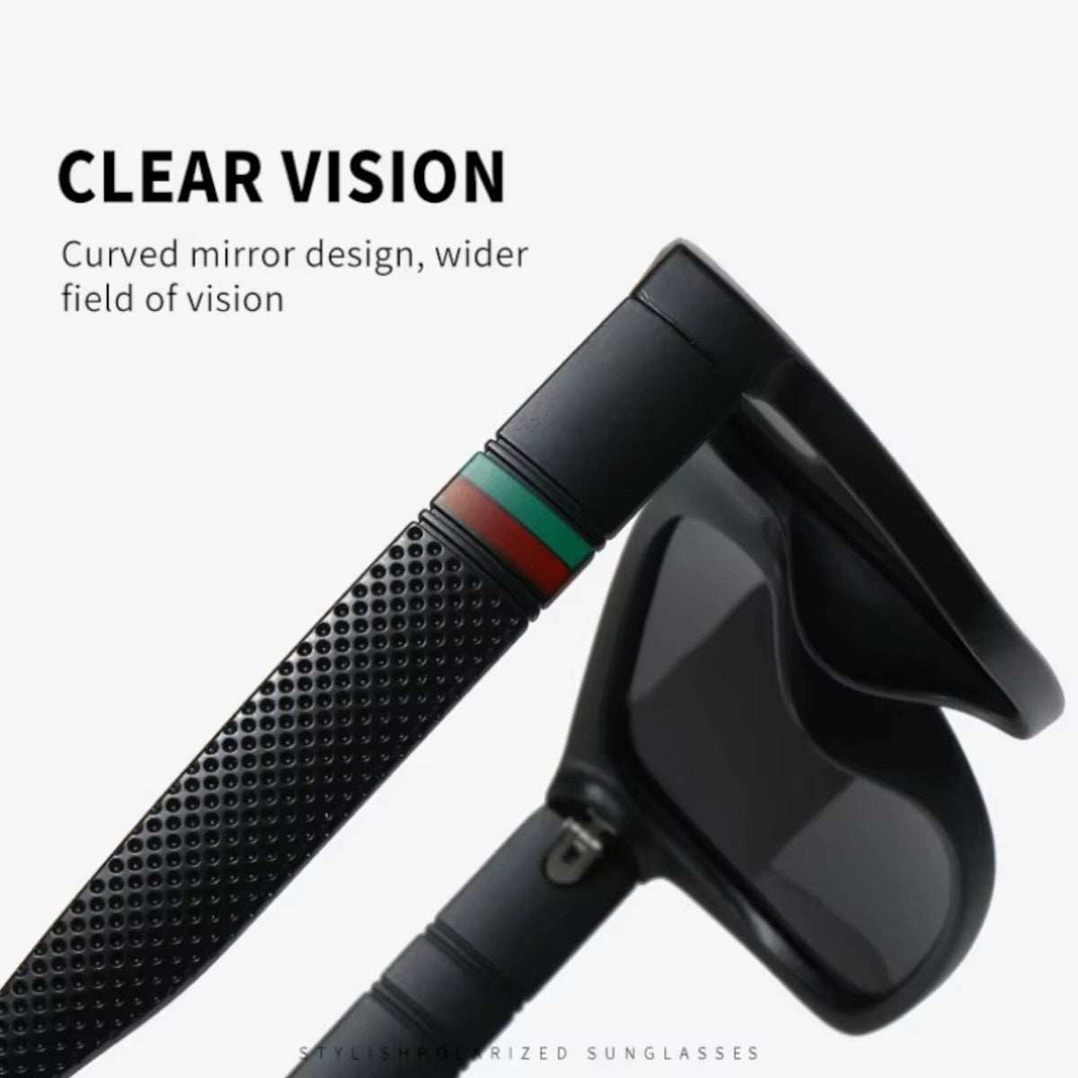 Matt-schwarze polarisierte Sonnenbrille mit dunklen Gläsern