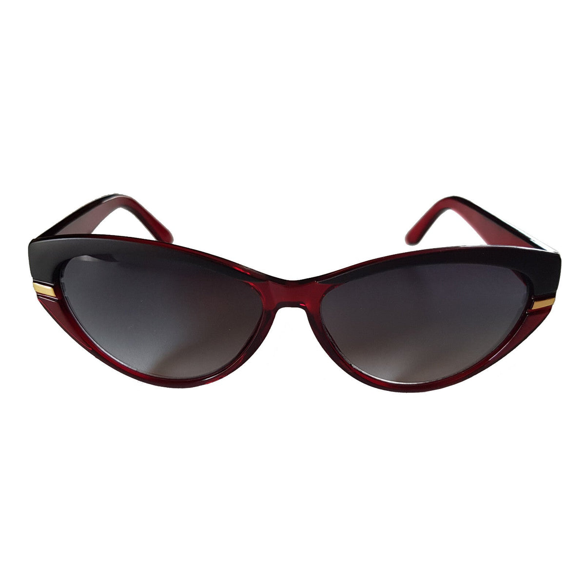 Cat-Eye-Sonnenbrille Matt-Schwarz und Braun