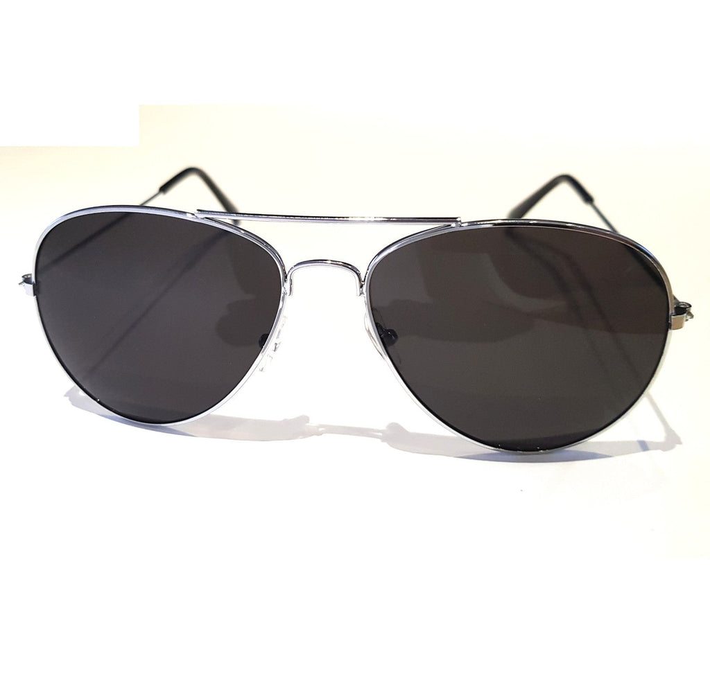 Silber-dunkelgraue Piloten-Sonnenbrille