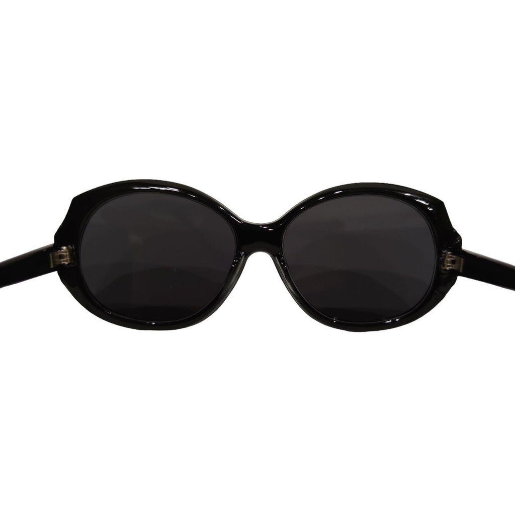Schwarze Cat-Eye-Sonnenbrille mit Strass