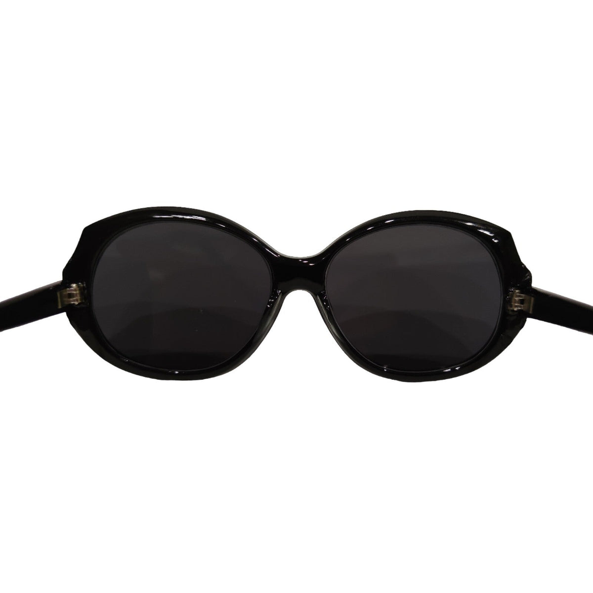 Schwarze Cat-Eye-Sonnenbrille mit Strass