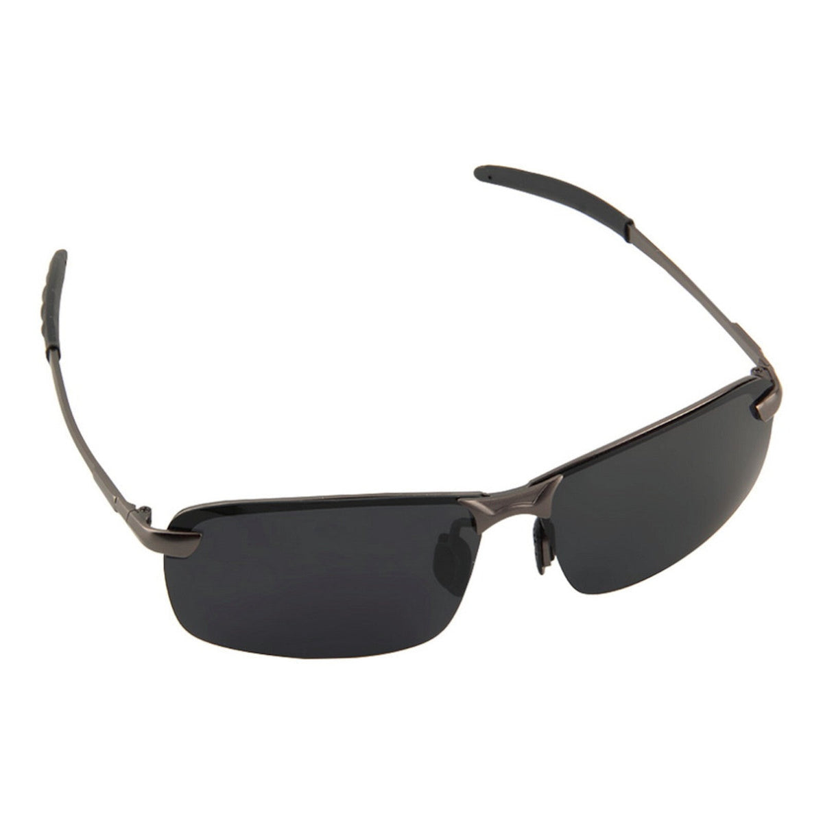 Gunmetal Matrix-Sonnenbrille mit polarisierten Gläsern