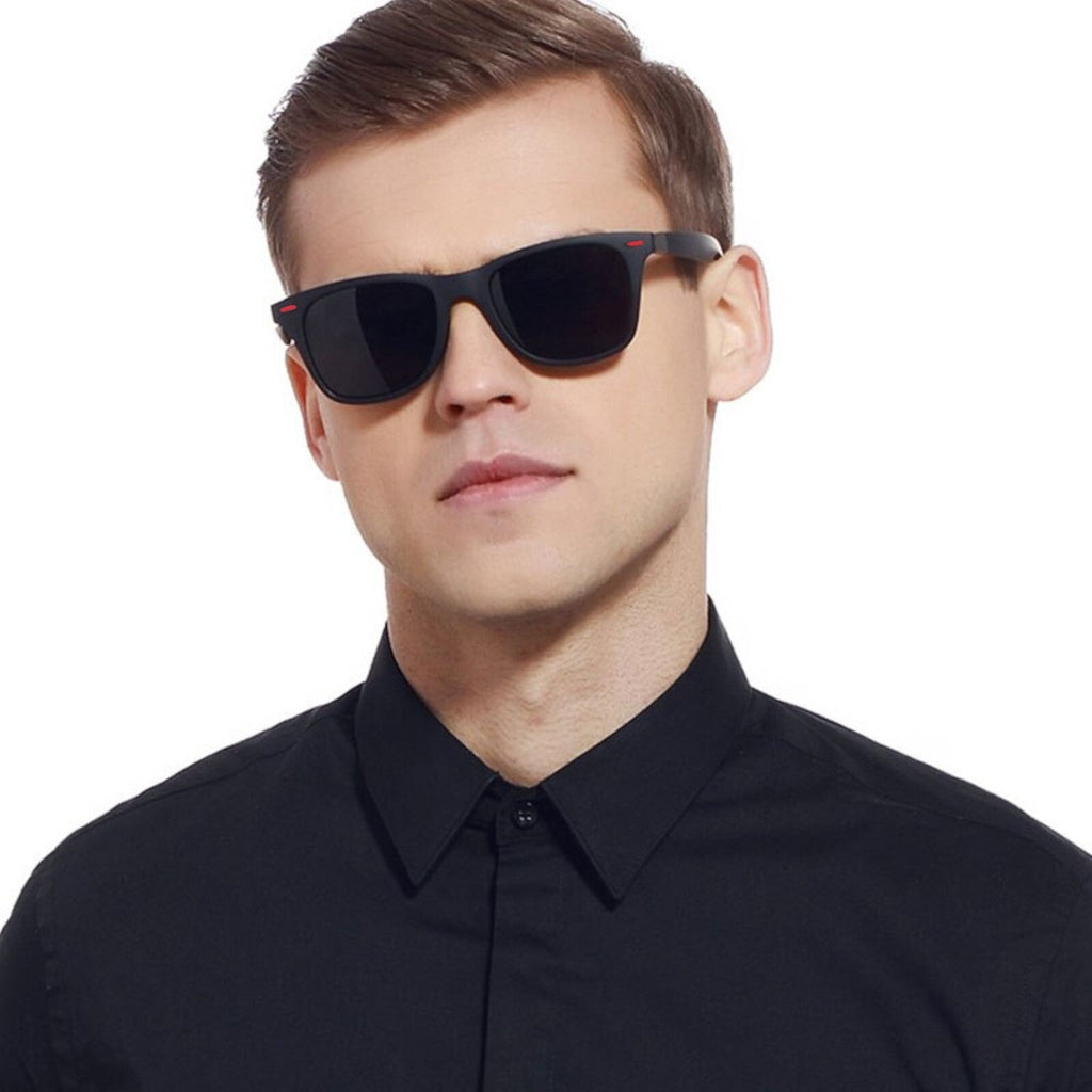 Mattschwarze polarisierte Blues-Brothers-Sonnenbrille