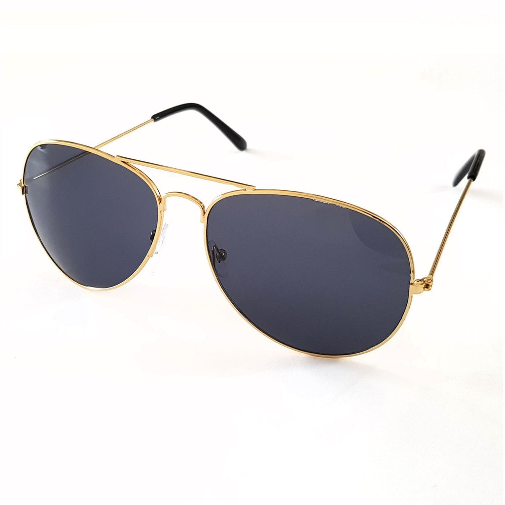 Gold-graue Piloten-Sonnenbrille