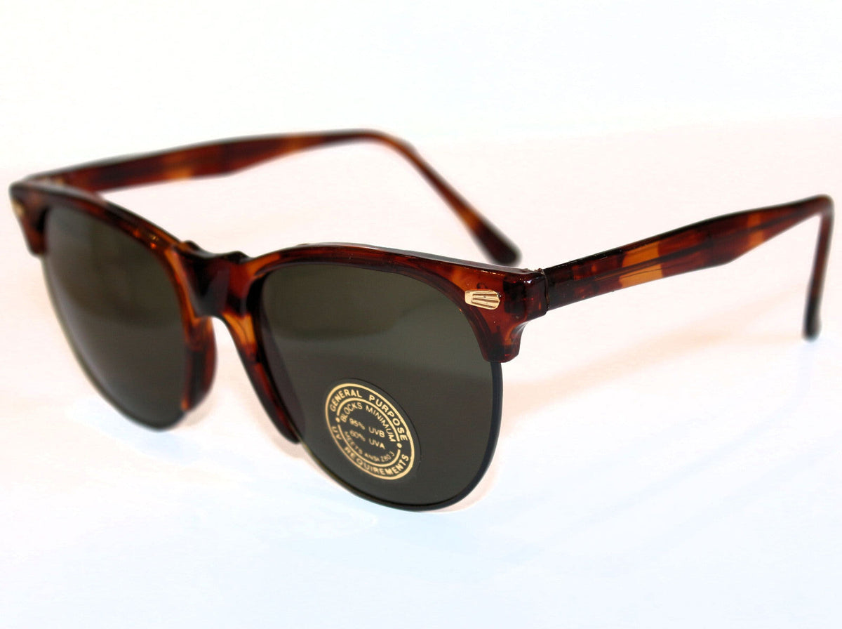 Braune Vintage-Retro-Sonnenbrille im Unisex-Design