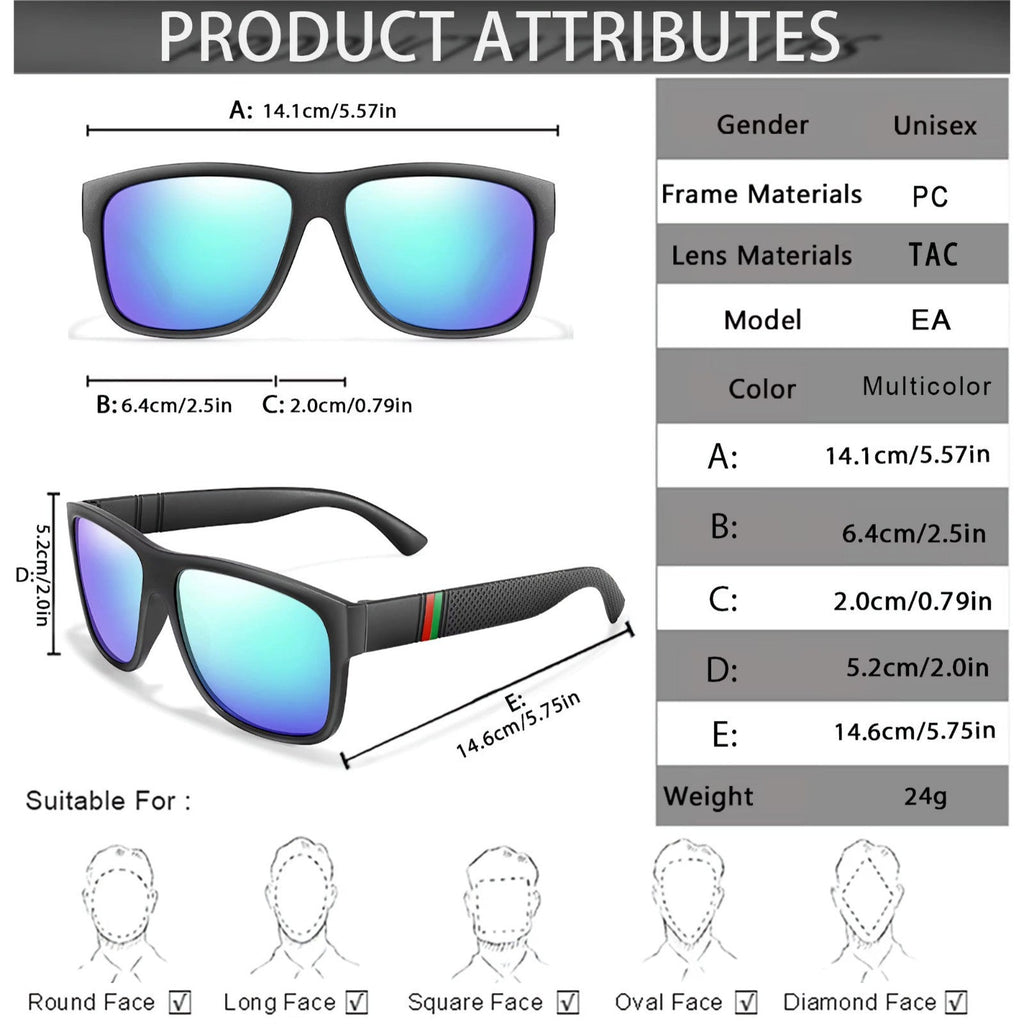 Stylische Sonnenbrille Matt Schwarz Gläser Blau Cool 5417 BL - 3KShop.de