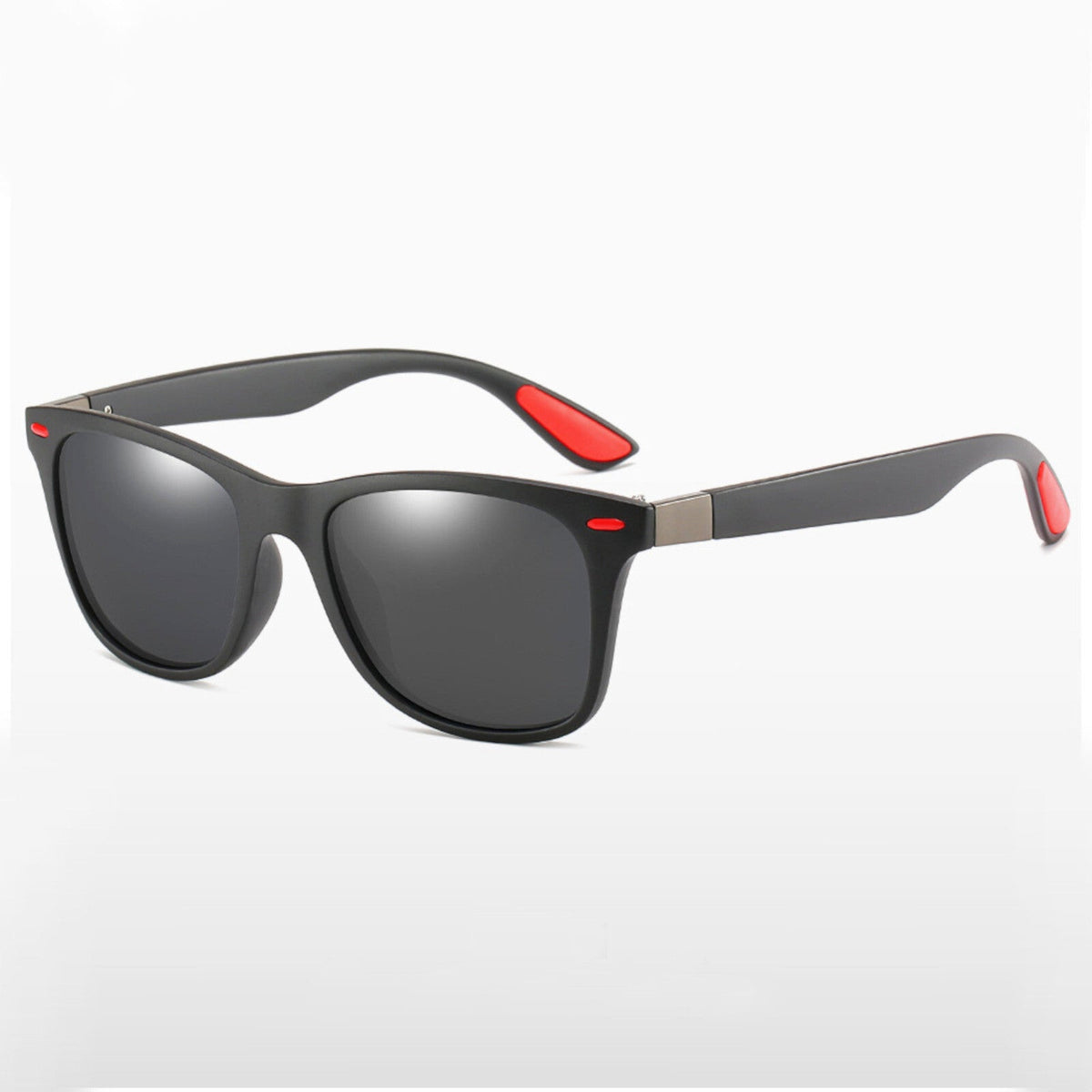Grau-rote polarisierte Sonnenbrille