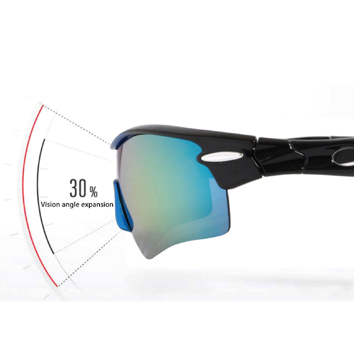 Sport-Sonnenbrille X1 mit gold-blauen Spiegelgläsern