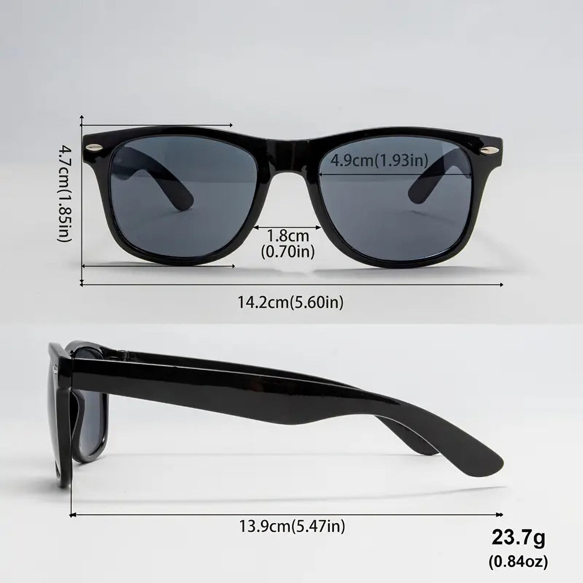 Glänzend schwarze Retro-Partybrille