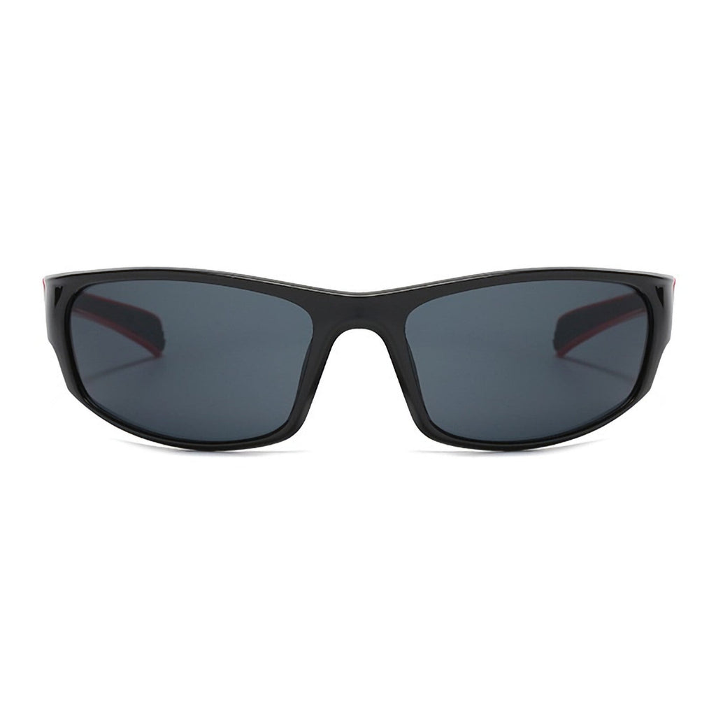 Schwarz-rote Sport-Sonnenbrille X8