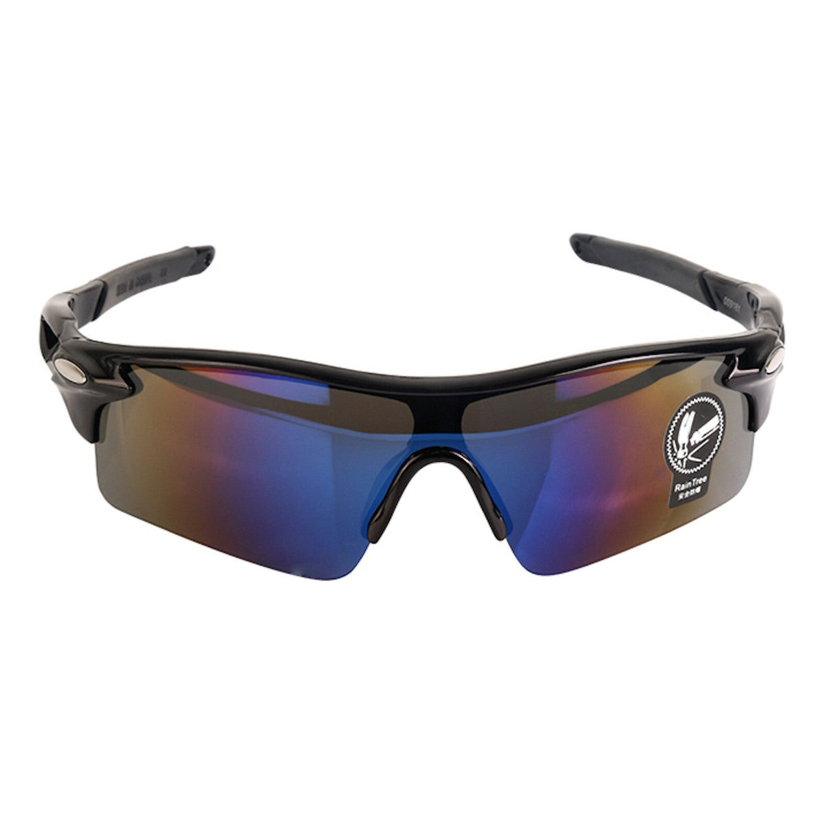 Schwarze polarisierte Sport-Sonnenbrille X1 verspiegelt