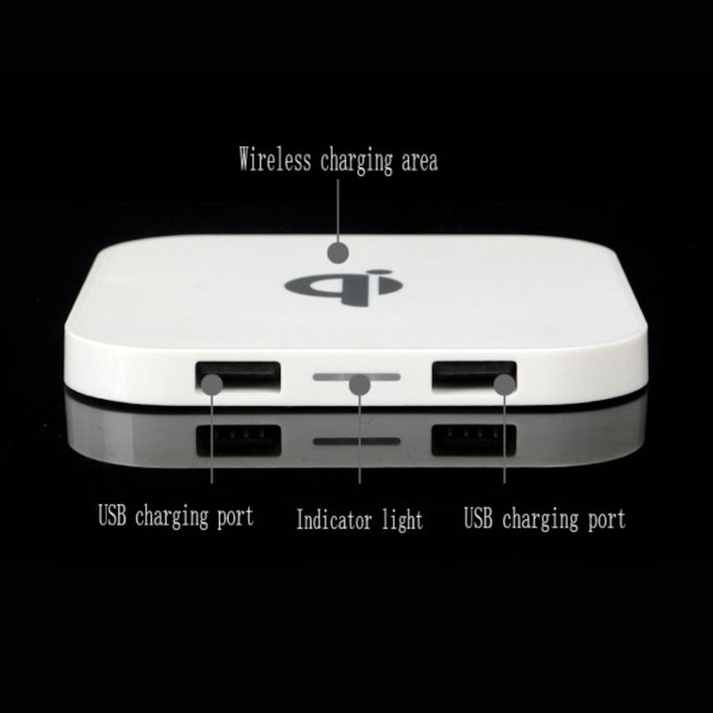 Qi Wireless Charger Q8 mit zwei USB-Ports