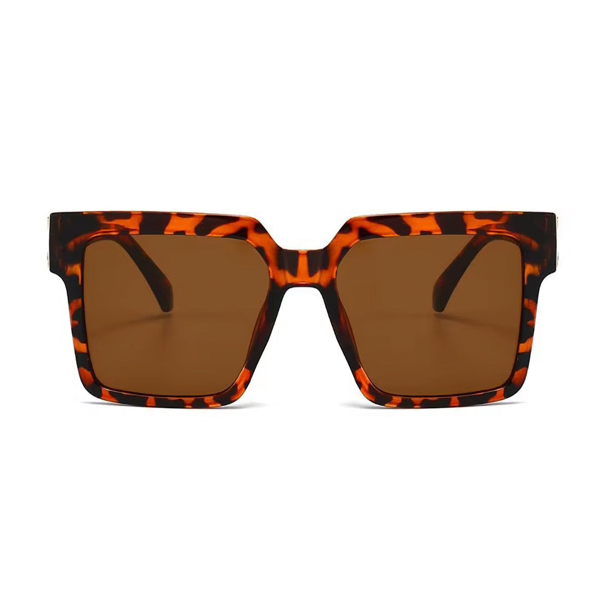 Braun-goldene Oversized Vintage Sonnenbrille