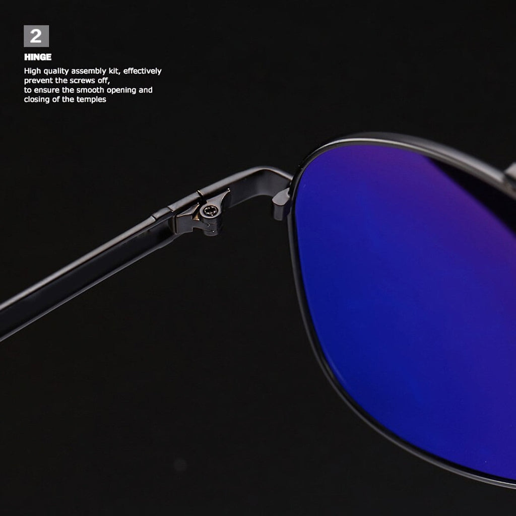 Schwarz-rot-goldene Piloten-Sonnenbrille