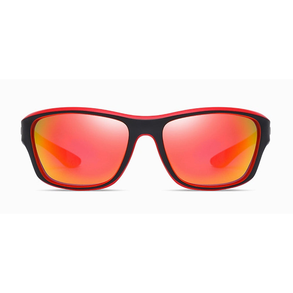 Rot-orange polarisierte Sport-Sonnenbrille X15