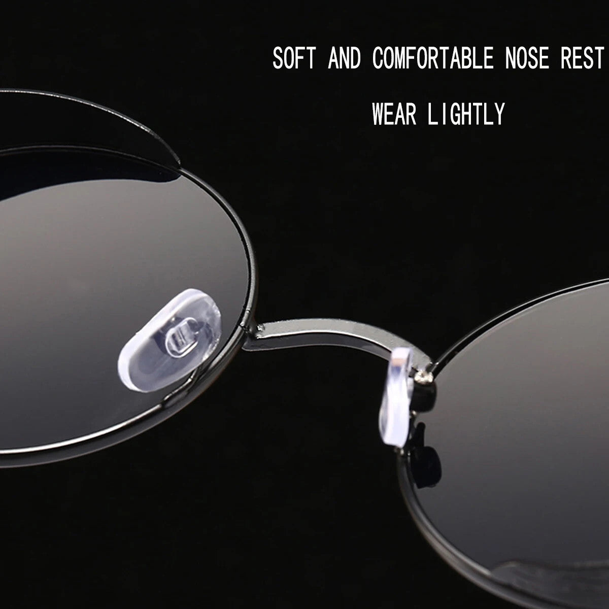 Runde schwarze Steampunk-Sonnenbrille