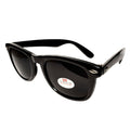 Schwarze Wayfarer-Sonnenbrille mit extra dunklen Gläsern