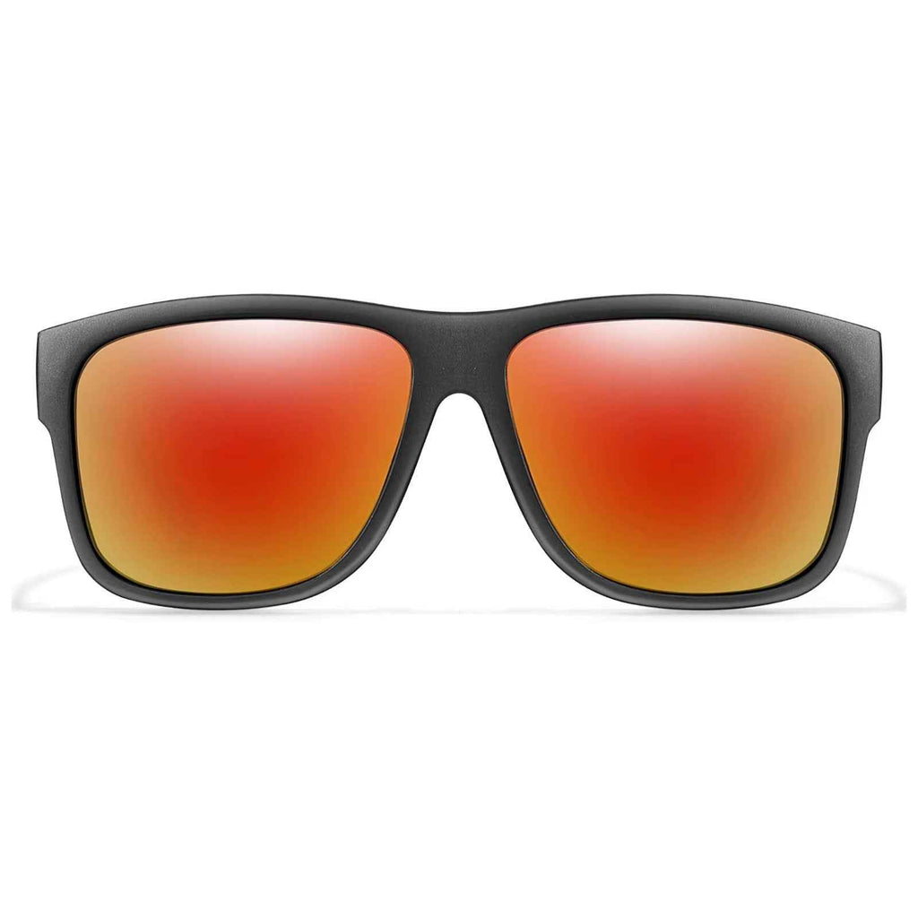 Stylische Sonnenbrille Matt Schwarz Gläser Orange Cool 5417 O