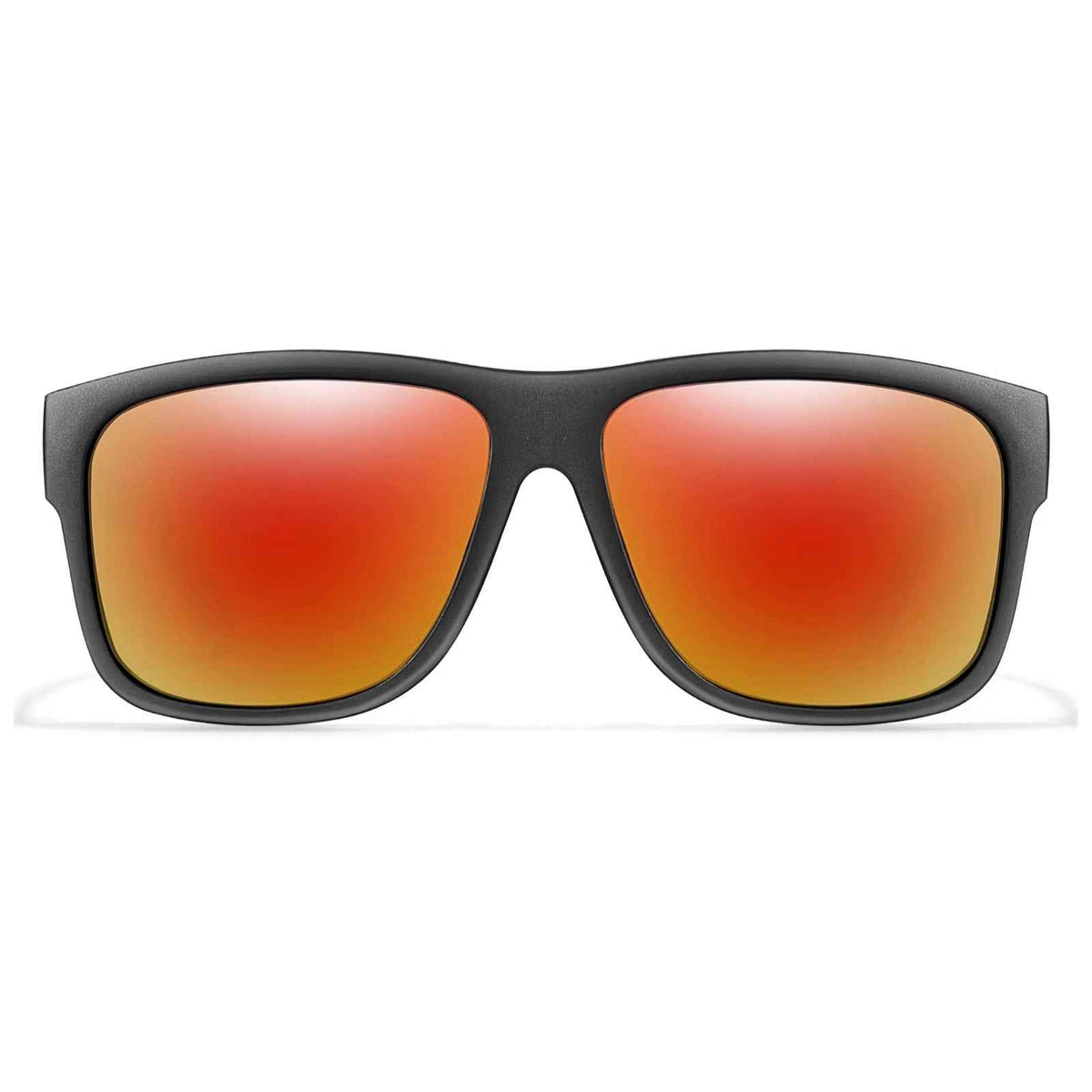 Stylische Sonnenbrille Matt Schwarz Gläser Orange Cool 5417 O