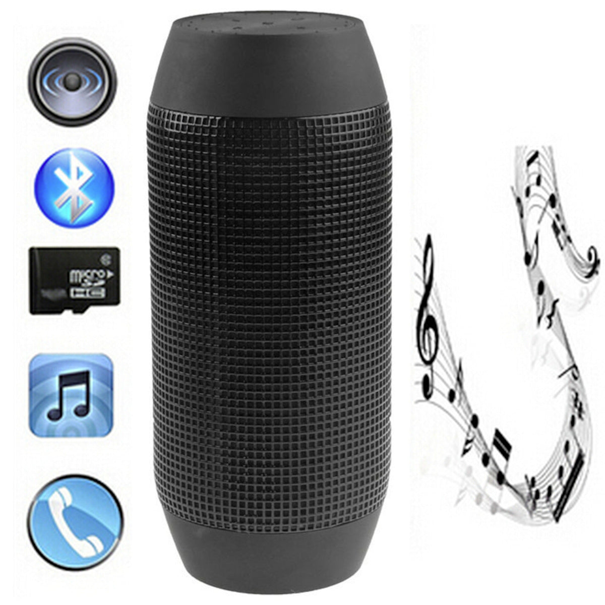 Bluetooth Sound Box SBP Lautsprecher Wireless MP3 SD USB AUX Schwarz Neu - 3KShop.de