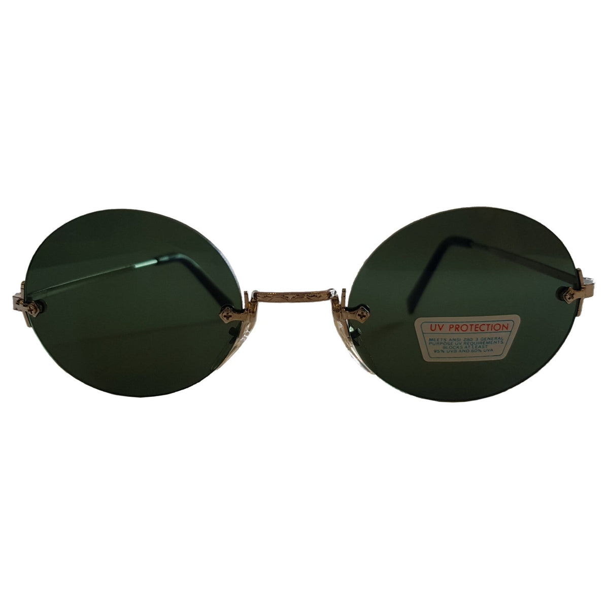 Runde silber-grüne Steampunk-Sonnenbrille verspiegelt