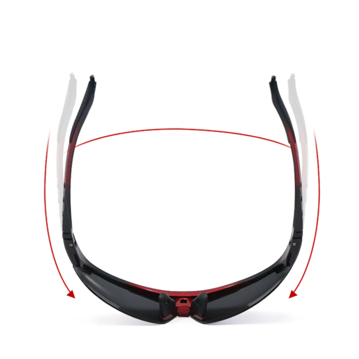 Schwarze polarisierte Sport-Sonnenbrille X4