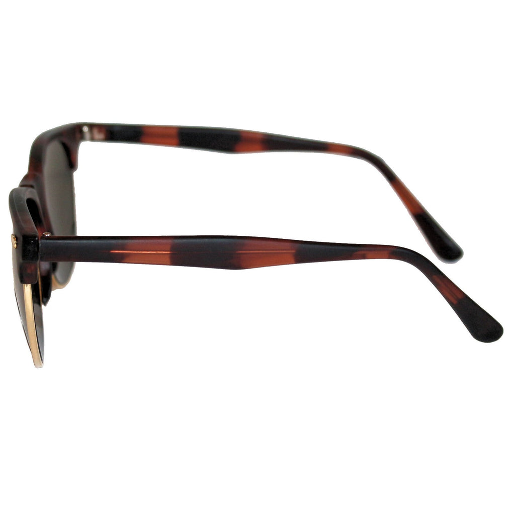Mattbraune Vintage-Retro-Sonnenbrille im Unisex-Design