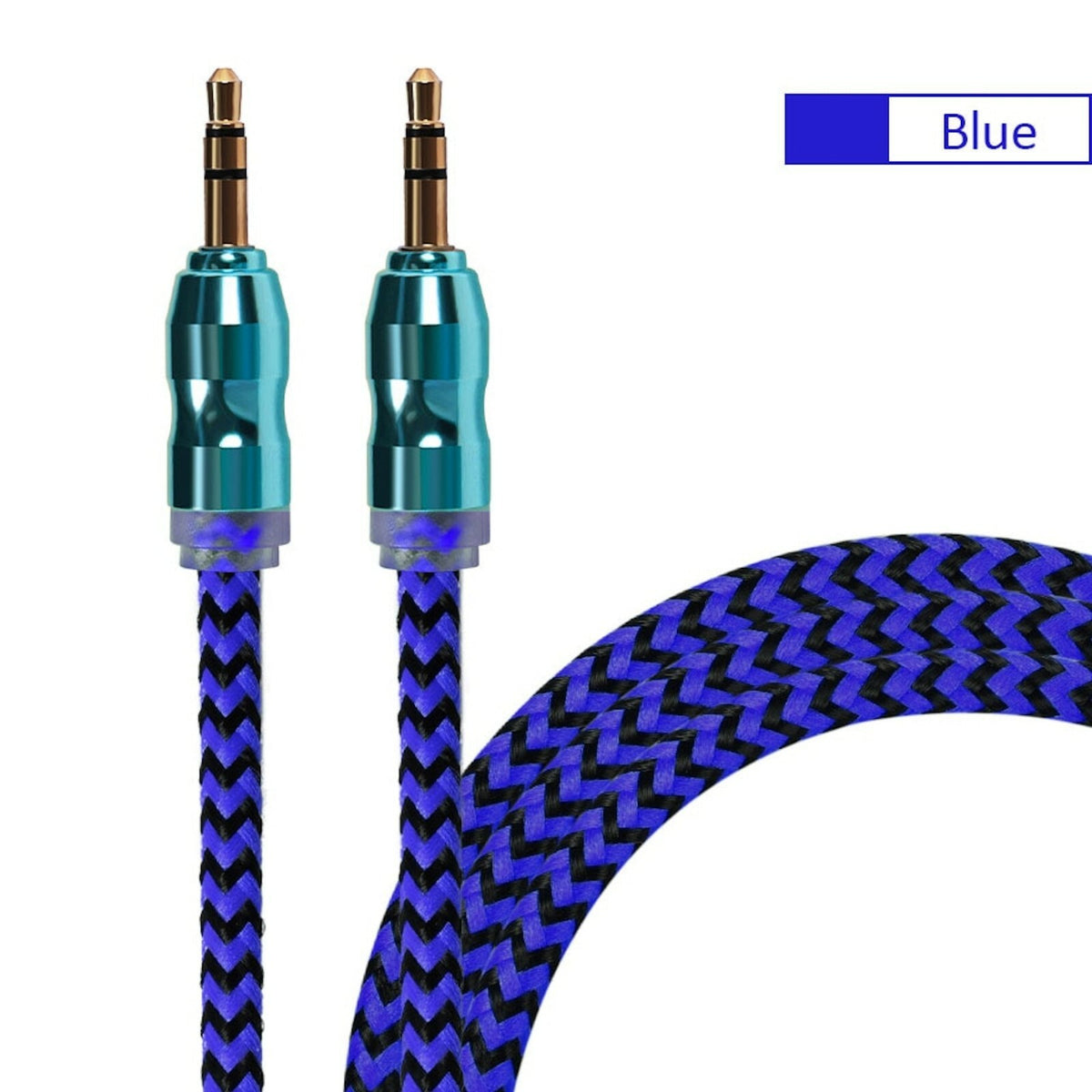 Premium Stereo Kopfhörer Anschlusskabel Nylon 1m 3,5mm Klinke Stecker - 3KShop.de