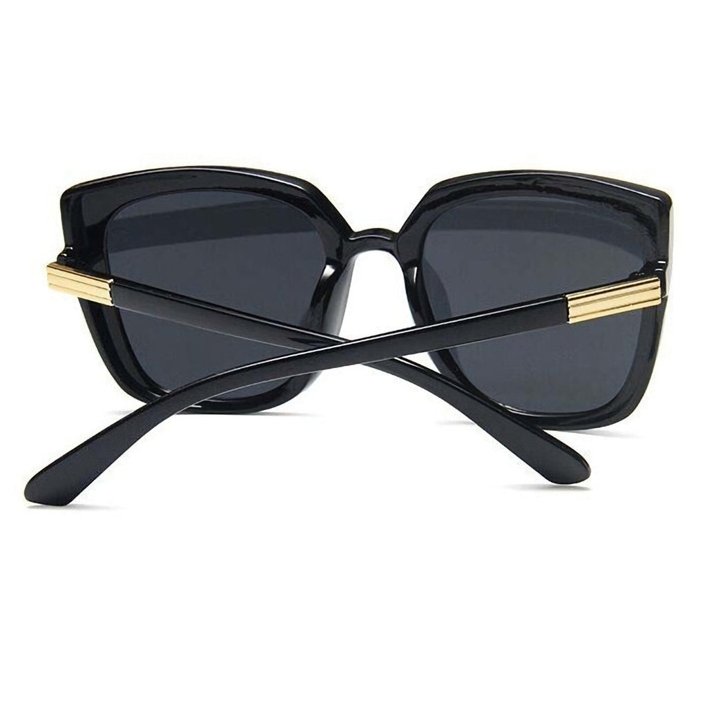 Schwarze Oversized Cat-Eye-Sonnenbrille