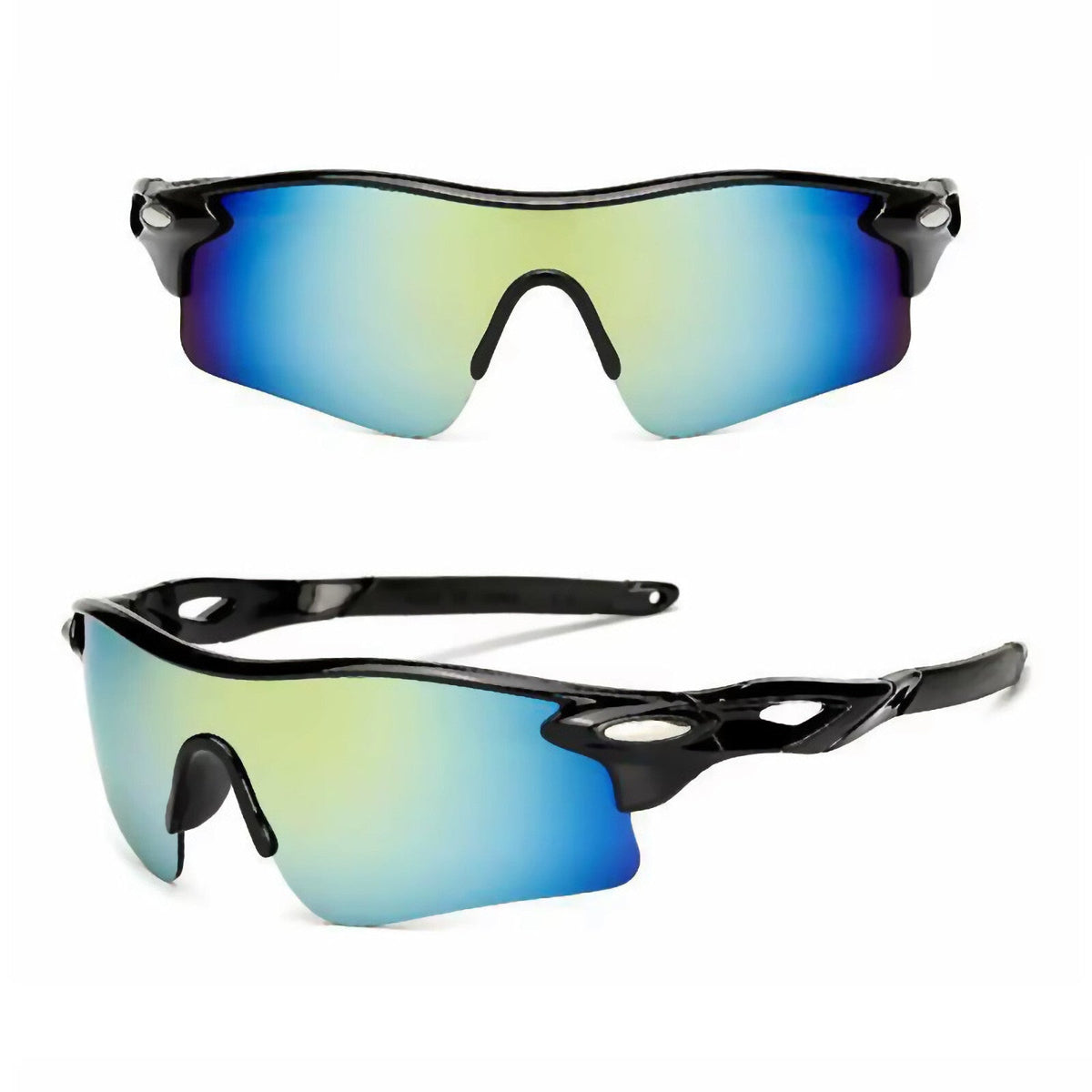 Schwarze polarisierte Sport-Sonnenbrille X1