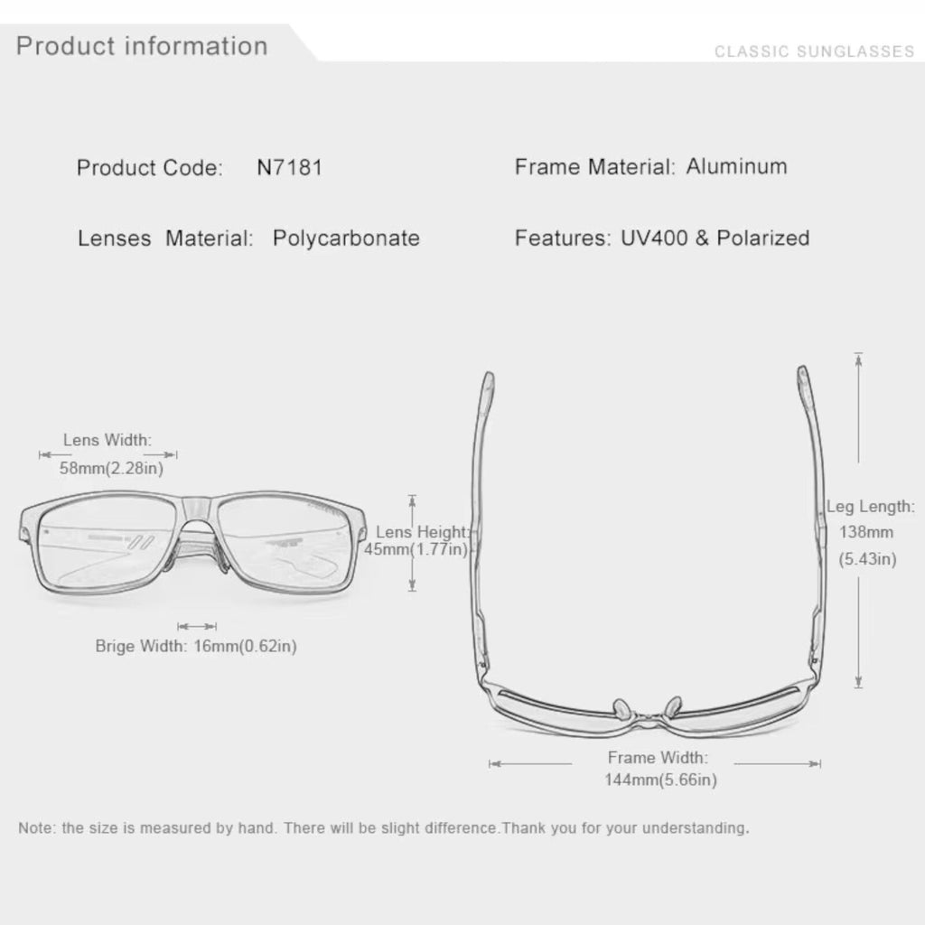 Kingseven N7180 polarisierte Piloten-Sonnenbrille