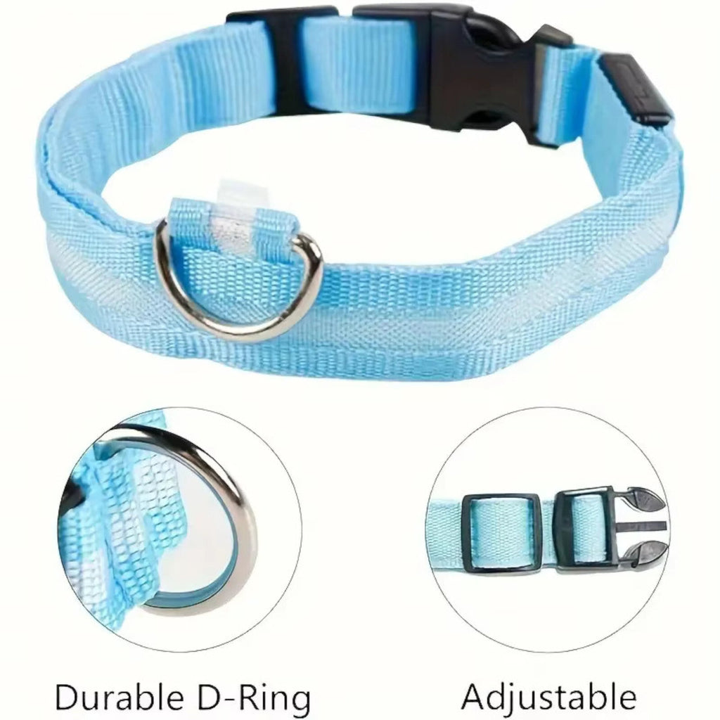 LED-Hundehalsband aus Nylon 45–58 cm