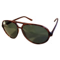 Braune Designer Damen-Sonnenbrille mit grünen Gläsern