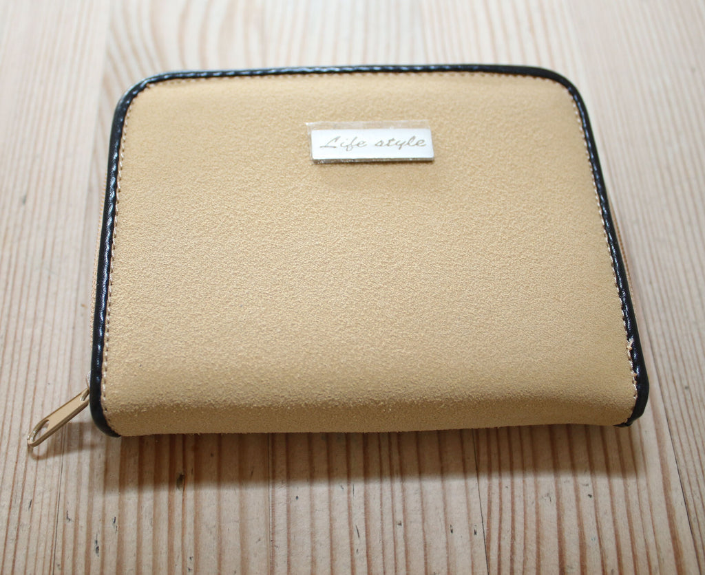 Portemonnaie Geldbörse Brieftasche Lederimitat Beige G2020B - 3KShop.de