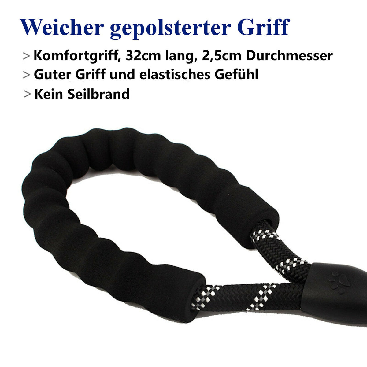 Reflektierende gepolsterte Hundeleine aus Nylon