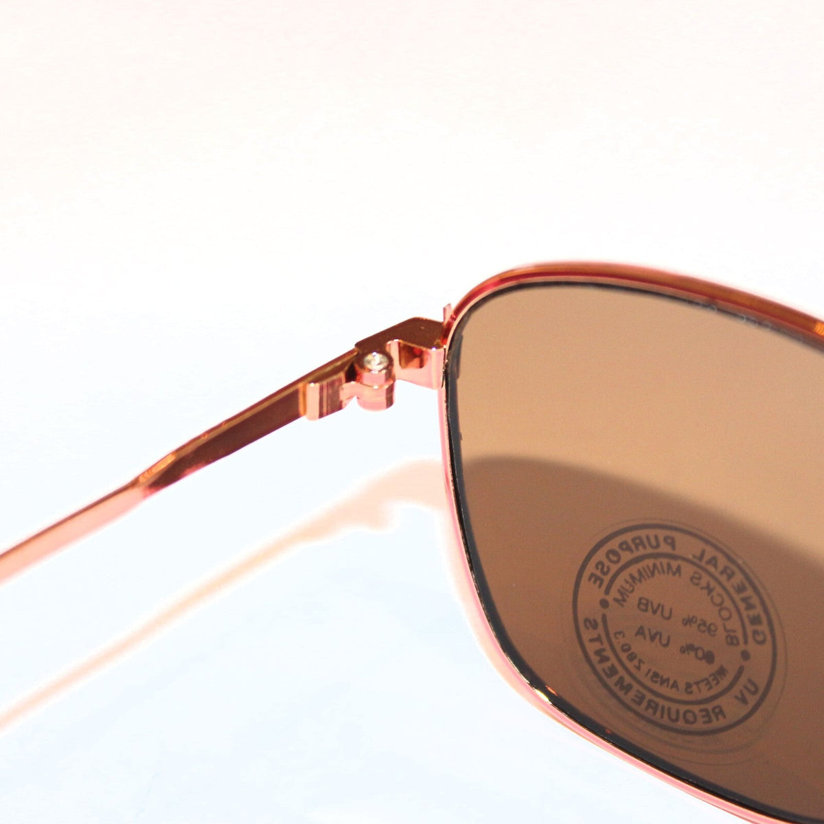 Kupfer-schwarze Vintage-Retro-Sonnenbrille Unisex