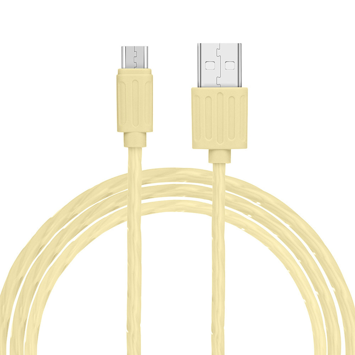 1m Micro USB Kunststoffkabel Ladekabel Sync Datenkabel gelb S7 Sony Huawei HTC - 3KShop.de